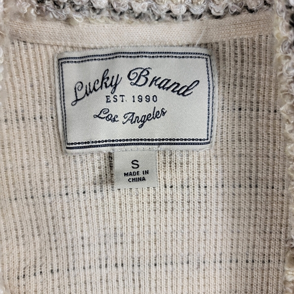 Lucky Brand Marled Knit Tweed Moto Asymmetrical Zip Up Blazer Jacket Small S ^^ - Picture 5 of 8